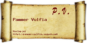 Pammer Vulfia névjegykártya